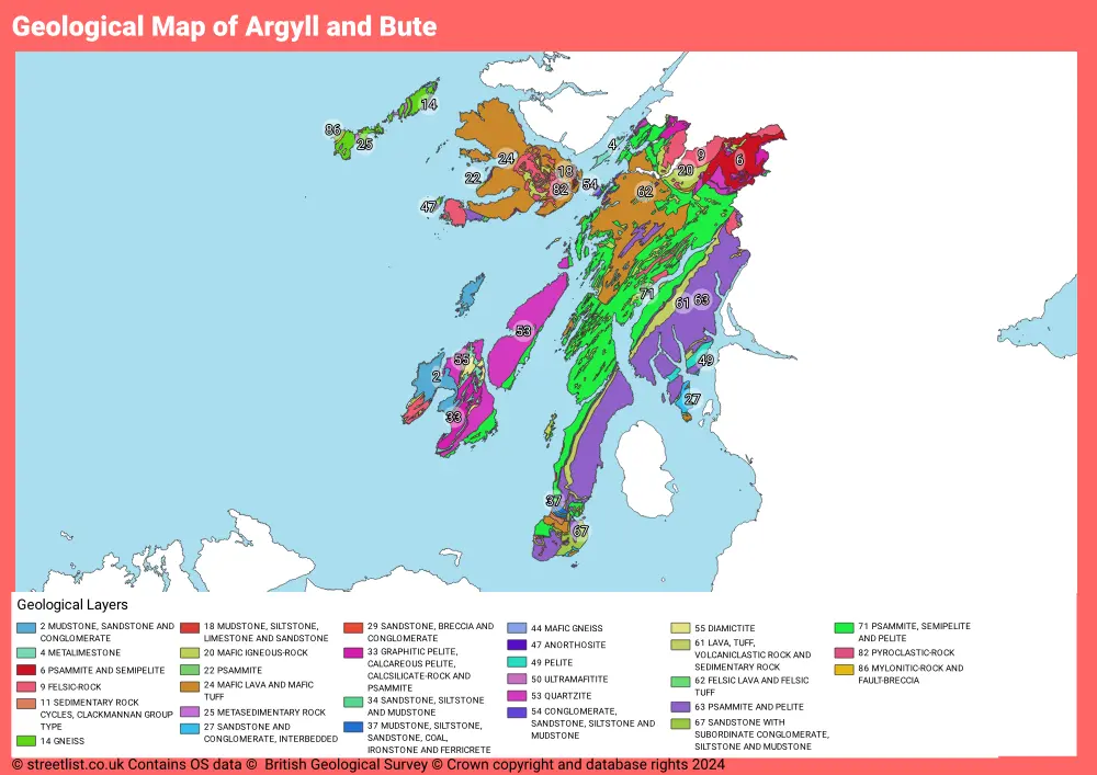 Geological Map of Argyll and Bute